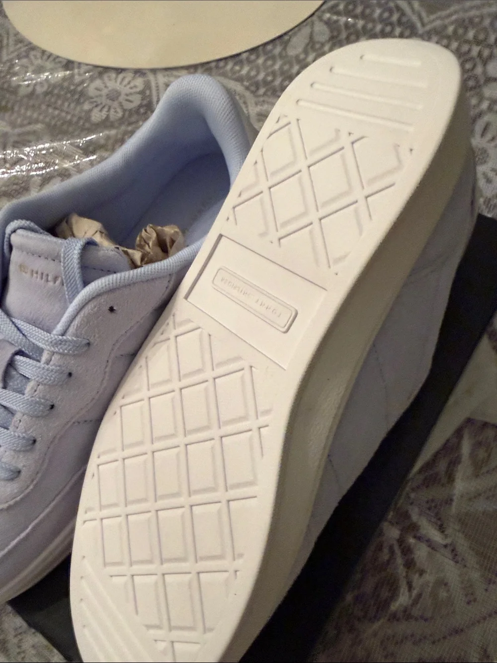 Tommy Hilfiger Light Blue Suede Low-Top Sneakers